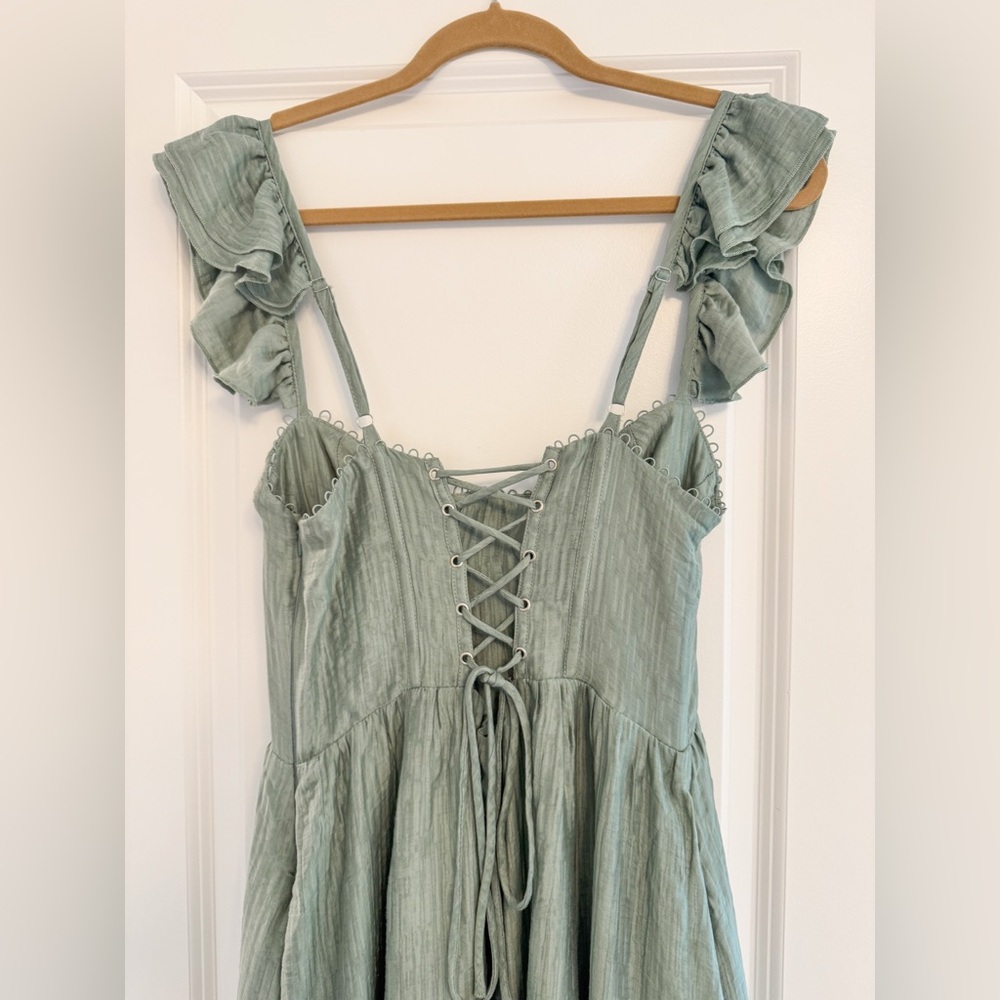 ASTR Bustier Midi Dress in Sage Green - Picture 10 of 10